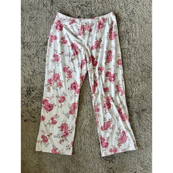 Laura Ashley Floral Pink Longsleeve Pajama Set Sz. Large - Picture 9 of 13